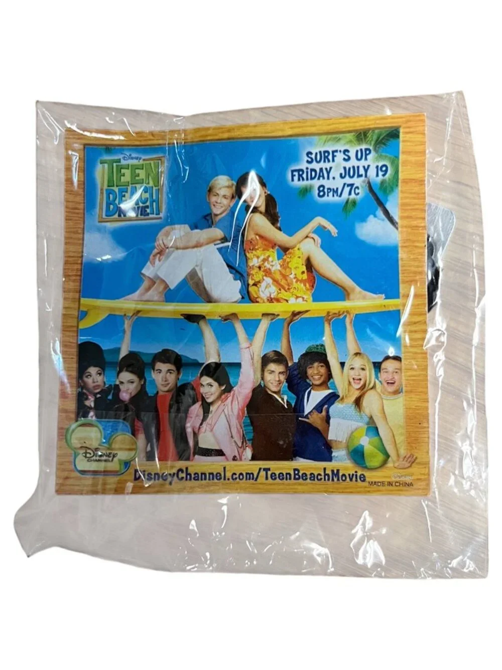NWT 2013 Disney Teen Beach Movie Metal Plate Leather Strap Lobster Claw Bracelet